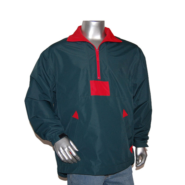 Mens 1/4 zip pullover water repellent Fleece-Lined Jacket mens outdoor windbreaker heavy duty workwear