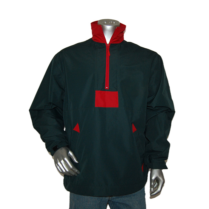 Mens 1/4 zip pullover water repellent Fleece-Lined Jacket mens outdoor windbreaker heavy duty workwear