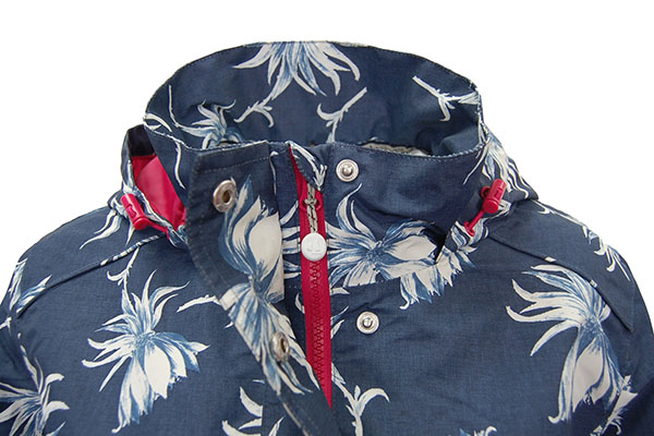 CONCEALED CONTRAST ZIPPER UNDER FRONT PLANKET