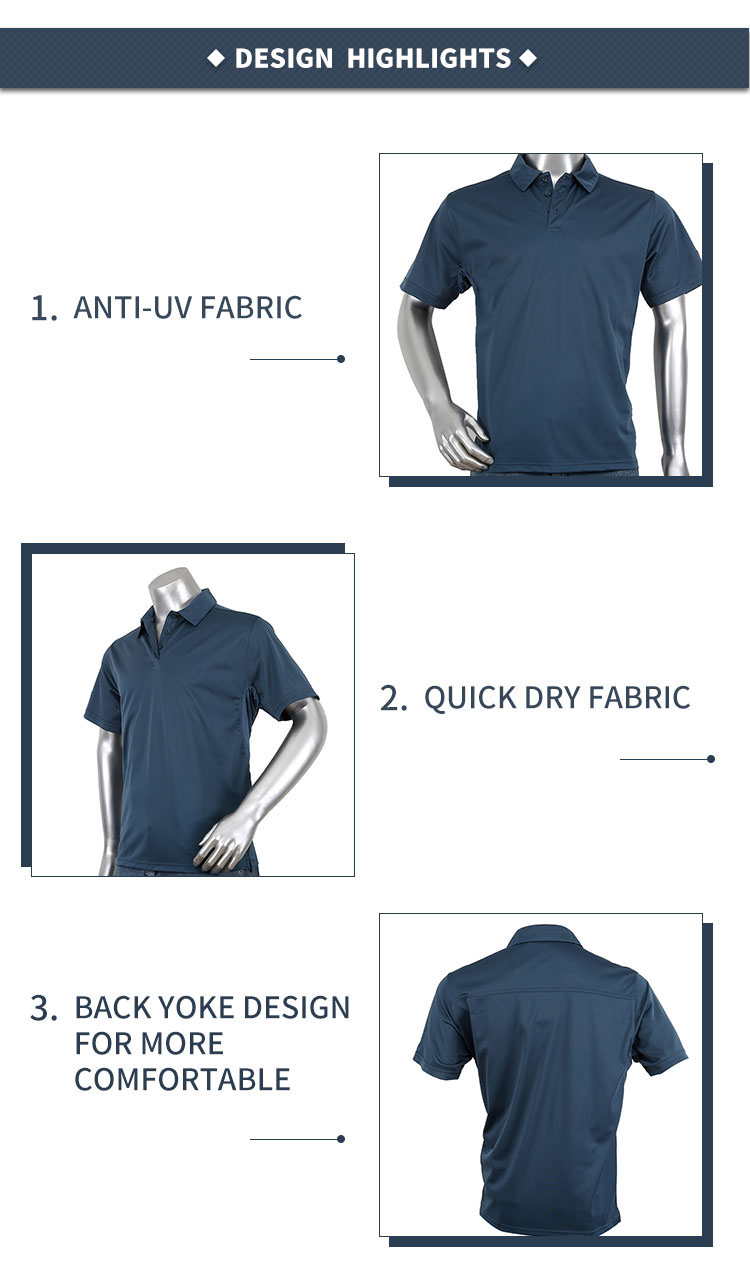 Custom mens classic quality Polo Shirts anti-UV quick dry golf polo