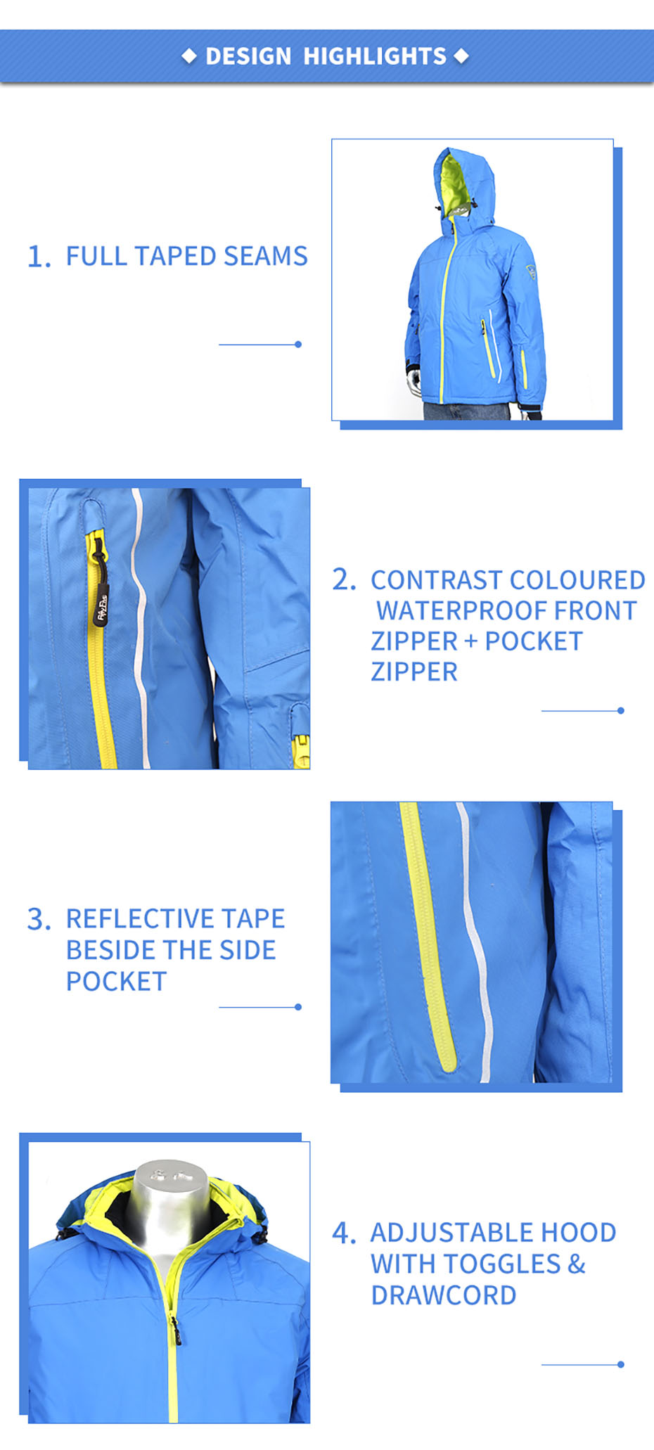 Mens outdoor waterproof Windproof breathable ski jacket mens snowboard coat