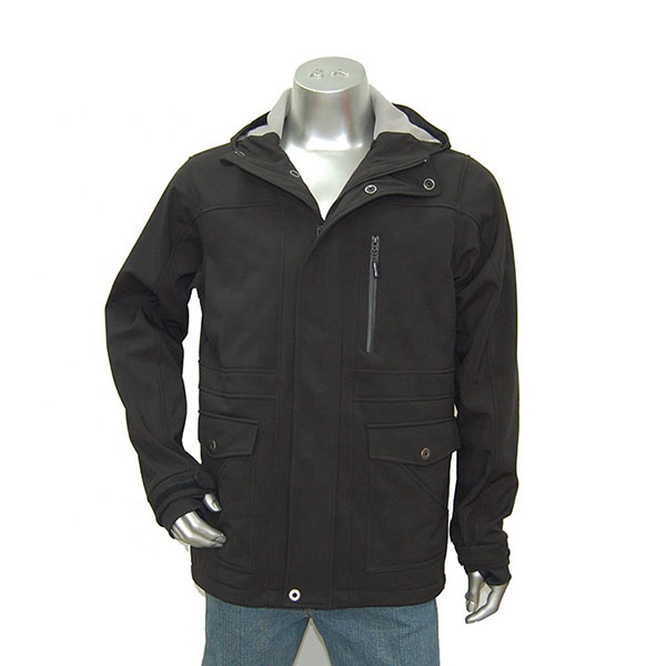 Wholesale Quality Mens Waterproof Outdoor Softshell Jacket With Attachable Hood Mens Urban Softshell Coat