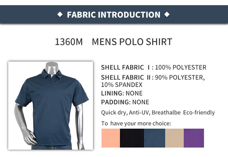 Custom mens classic quality Polo Shirts anti-UV quick dry golf polo
