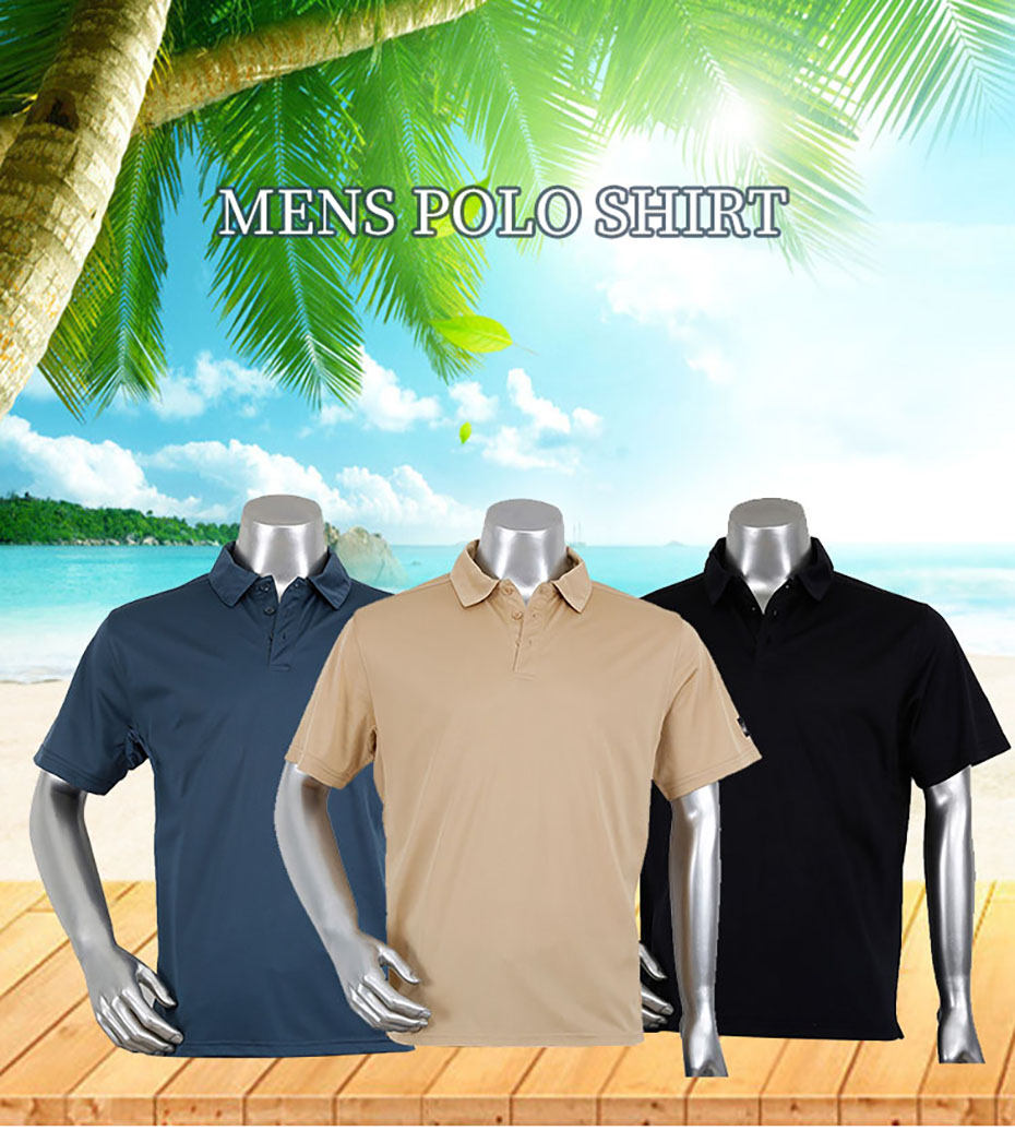 Custom mens classic quality Polo Shirts anti-UV quick dry golf polo