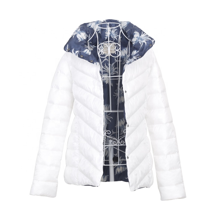 New Style Windproof Women Winter Wears Polyester Puffer Jacket Quilted Coat Light Weight Padded Coat Stylish Cardigan With Digital Print Lining womens outdoor lightweight short puffer coat