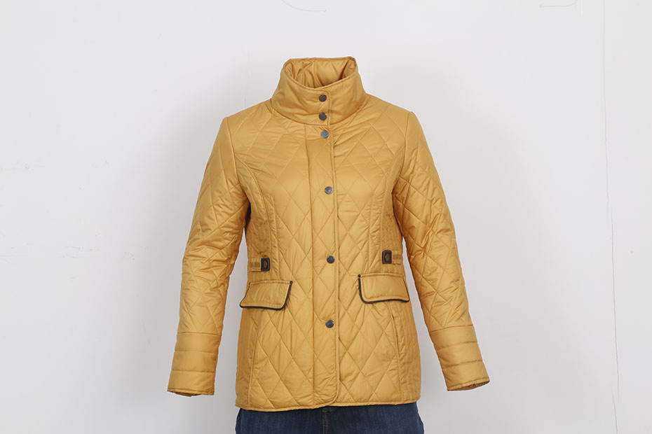 Womens Outdoor Jacket Winter Puffer Coat Quilted Padding Jacket With Waist Belt Oem Fashion Urban Jacket Custom Jacket With Digital Print Lining ladies lightweight puffer jacket