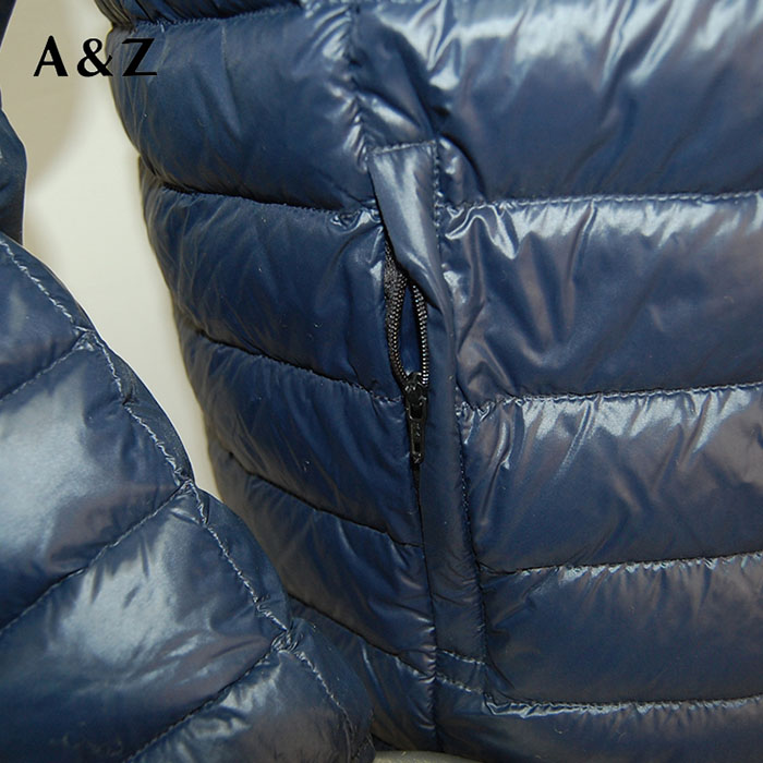 Mens nylon puffer jacket zip up padded elastic cuff jacket (2)