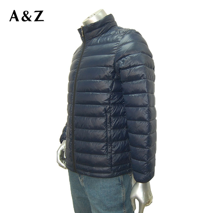 Mens nylon puffer jacket zip up padded elastic cuff jacket (3)