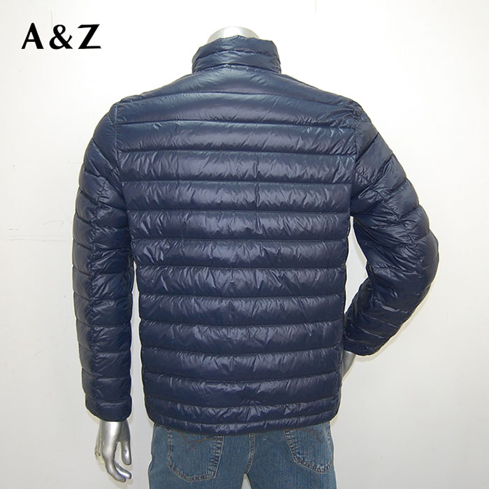 Mens nylon puffer jacket zip up padded elastic cuff jacket (6)
